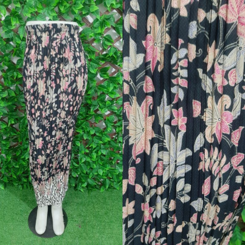 (REAL PICTURE) rok batik plisket jumbo