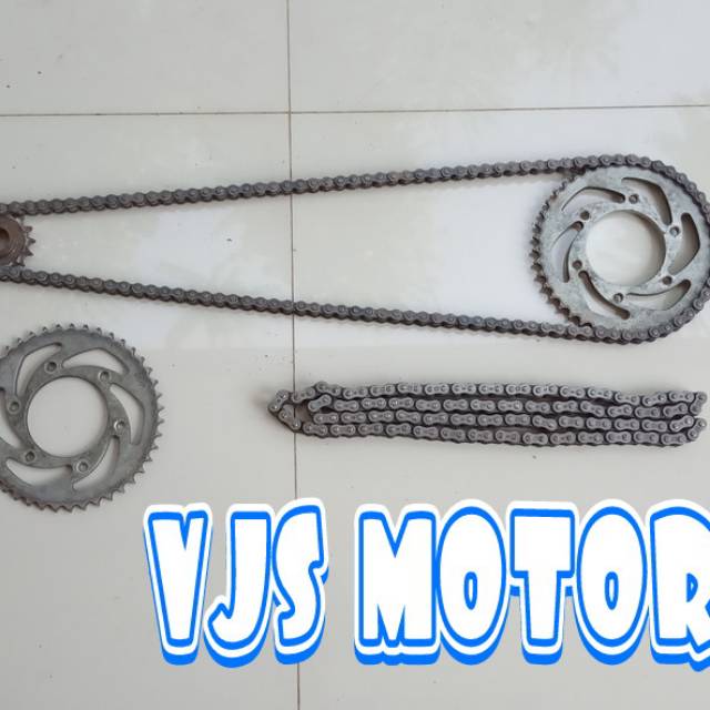 Gir Gear gir +1Set Depan-Blakang Dan Rantai Rante All New Yamaha SCORPIO Z Size 40T 42T 43T 44T 47T 