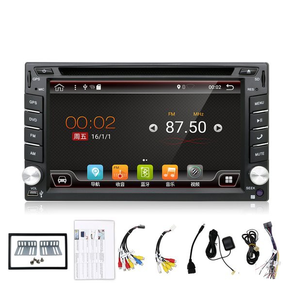 Eunavi Audio Mobil Android 7.1 DVD Player GPS Wifi RAM 2GB ROM 32GB - Black