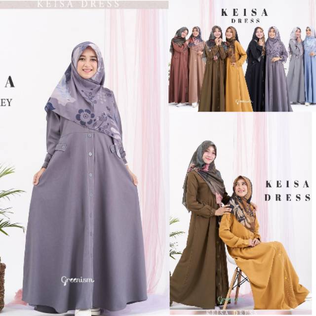 Gamis Greenism 2019 - Jilbab Voal