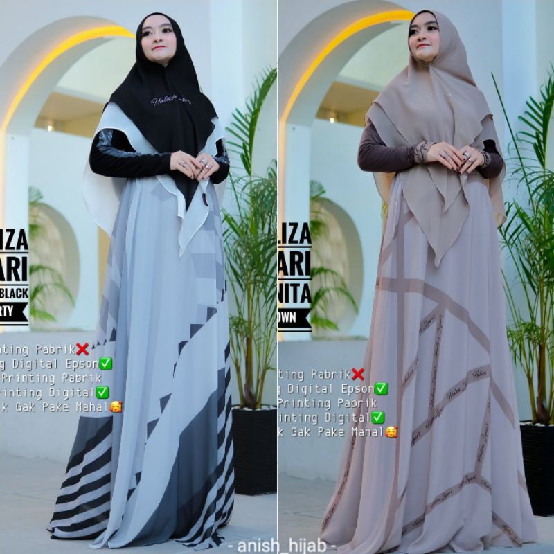 Qonita BLACK SPORTY & BROWN ori by Haliza syari