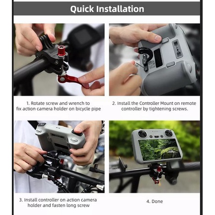 Sunnylife Remote Controller Bicycle Bracket DJI Mini 3 Pro Rc or RC N1