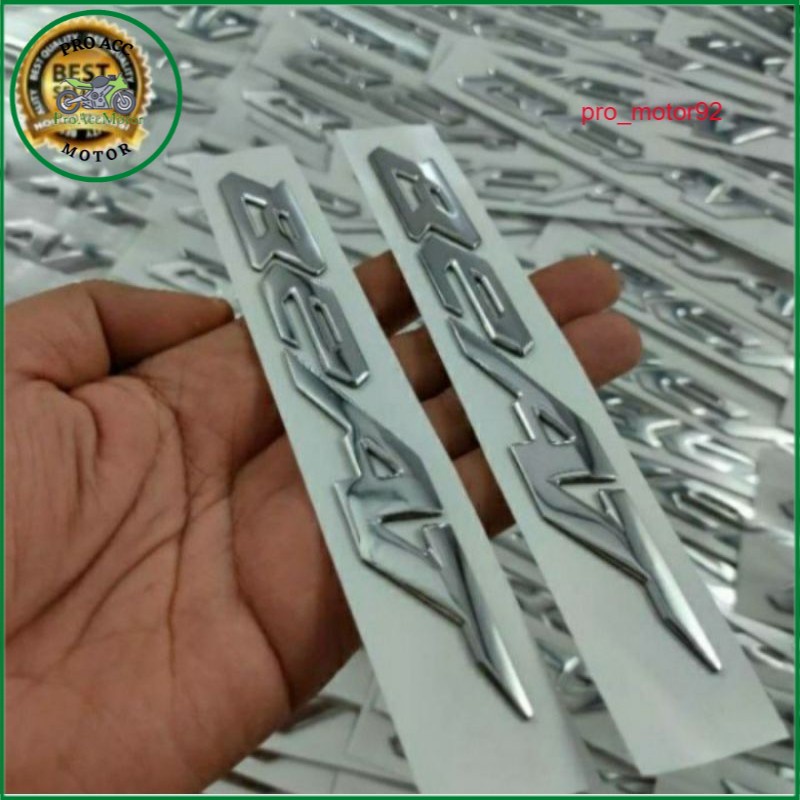 emblem logo 3D honda BEAT stainless chrome sepasang