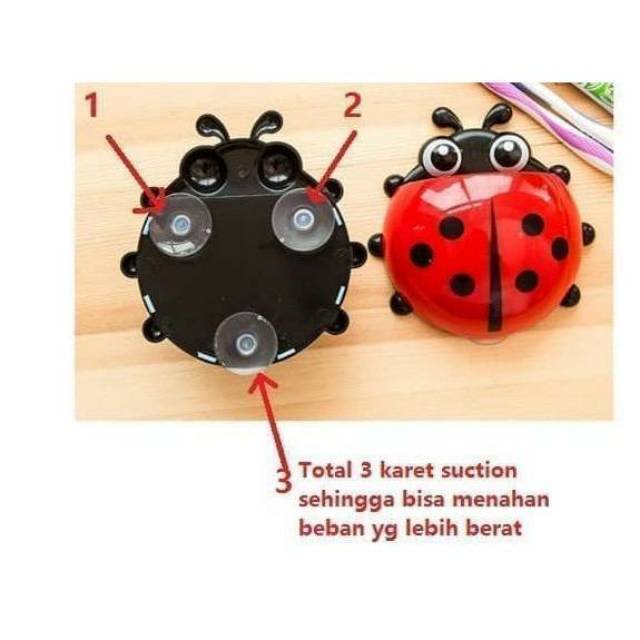 Tempat Sikat Gigi Kumbang Lady Bug Tooth Brush Holder Odol Sabun