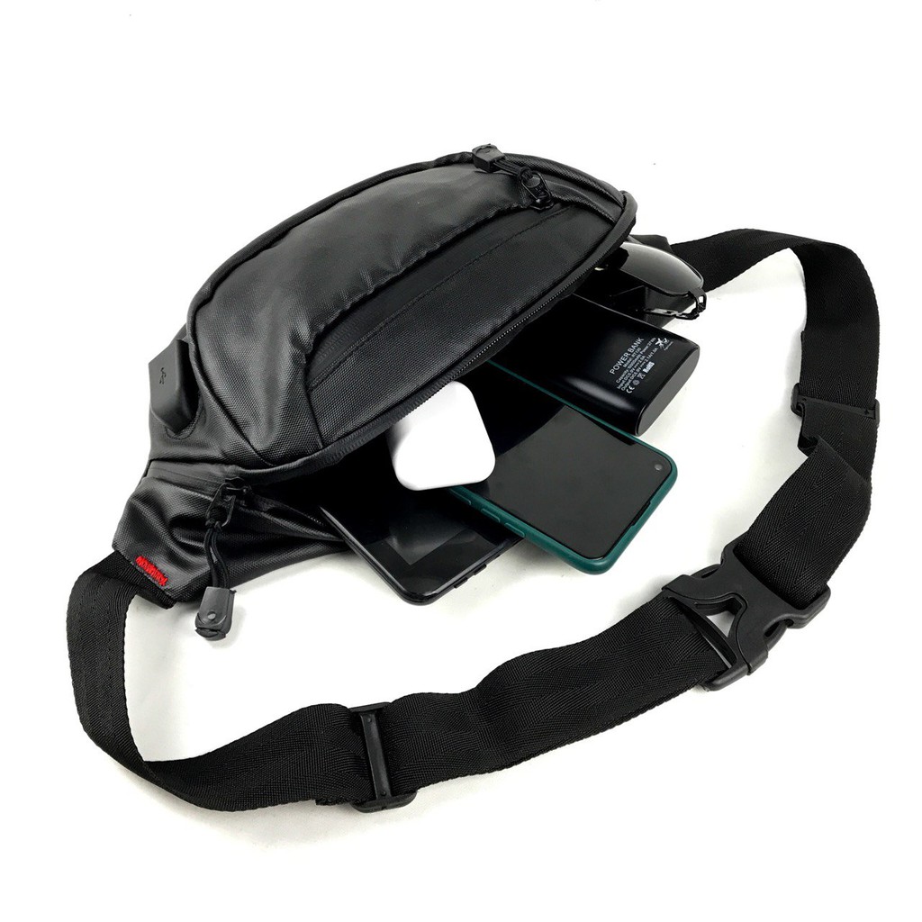 Waist Bag USB Waterproof Keren Premium Murah Berkualitas - Burial Shop