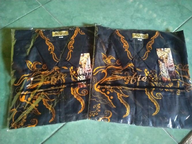 Kemeja Batik Pria Lengan Pendek Black Sweet ( Size  M, L, Xl, Xxl )