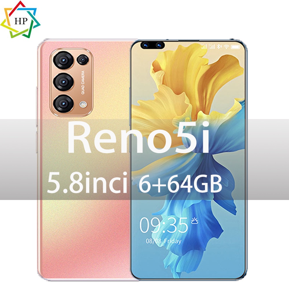 【asli + Hp Android 4g Termurah】Reno5i  hp murah asli PROMO GRATIS ONGKIR  5G 5.8 inci Camera 4G hp D