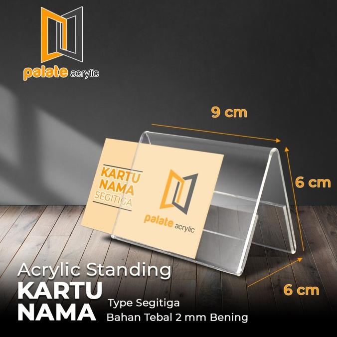 

akrilik kartu nama 2 sisi / acrylic / akrilik stand kartu nama meja