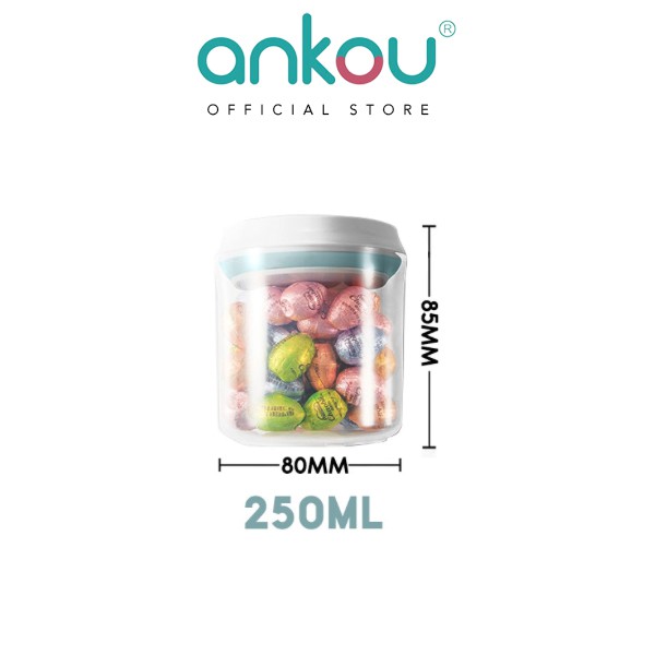 Ankou - Toples Susu Bubuk / Makanan Air Tight 250ml (Bulat)