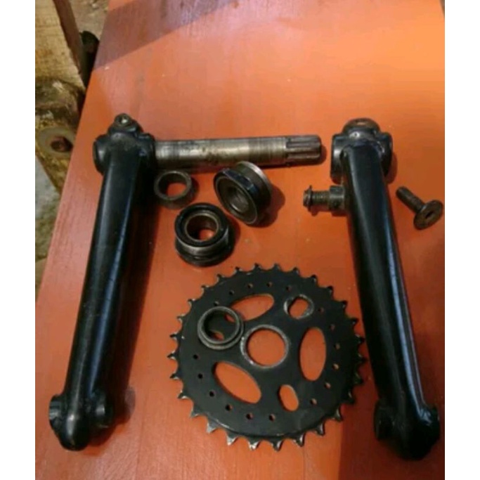 crank 3 pcs pieces bb euro crankset bmx mtb Dj