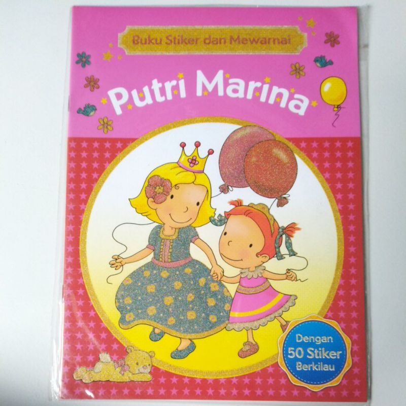 Buku Anak Buku Stiker dan Mewarnai Putri Marina