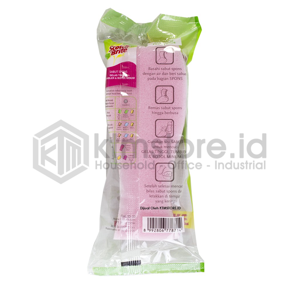 3M Scotch Brite Sabut Spons Botol Minum ID 33