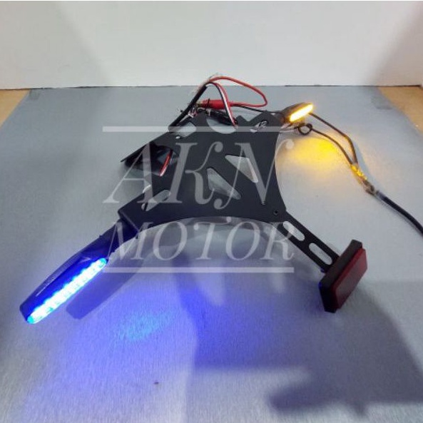 tail tidy breket dudukan plat plus sein LED ninja 250 fi old fi new 2018 GSX 150 R15V3 MATA KUCING