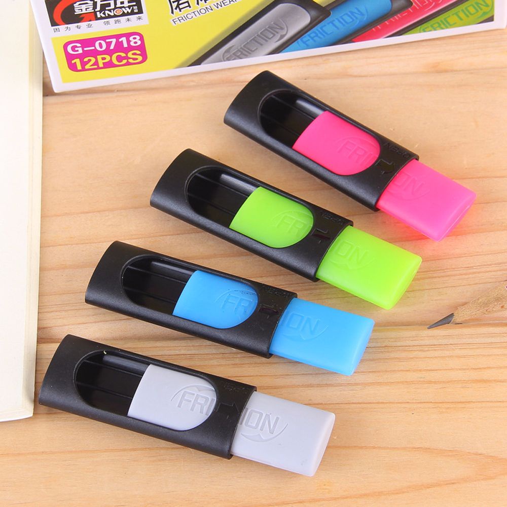 QUINTON Kids Ink Eraser Gifts For Erasable Pen Rubber Eraser Students Solid color Stationery Children Office School Supply 50mm*20mm Friction