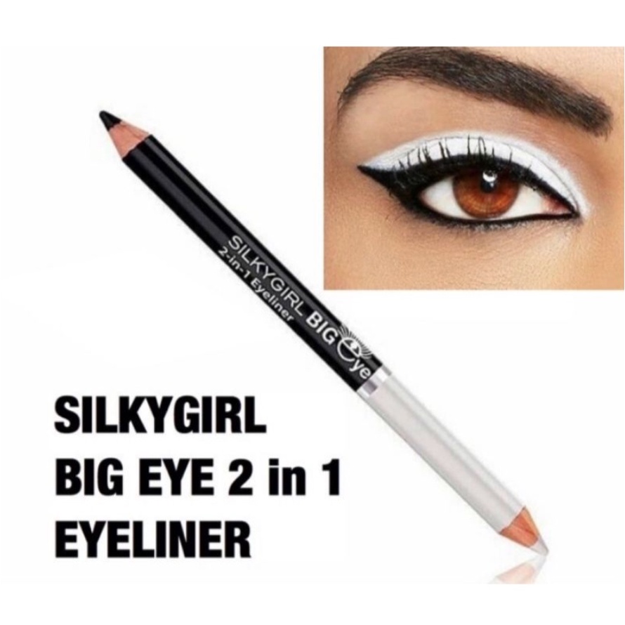 Silkygirl Big Eye 2in1 Eyeliner - 01 Blackest Snow BY Zona