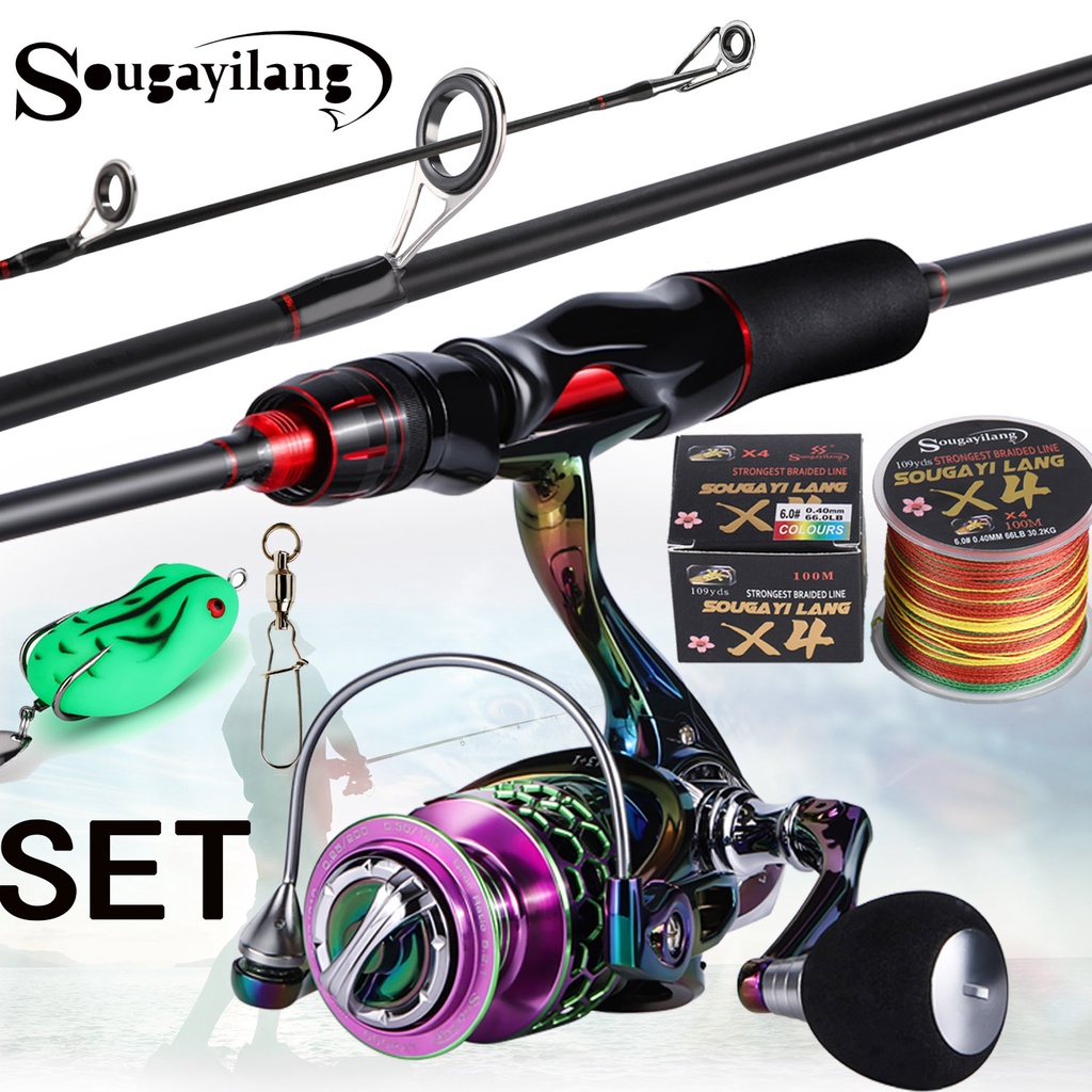 Pancing Set 1.8m 2.1m Joran Pancing And 1000 2000 3000 4000 Reel Pancing Pancing Combo 13+1BB 5.1:1 Gear Ratio Max Drag 12kg Fishing combo