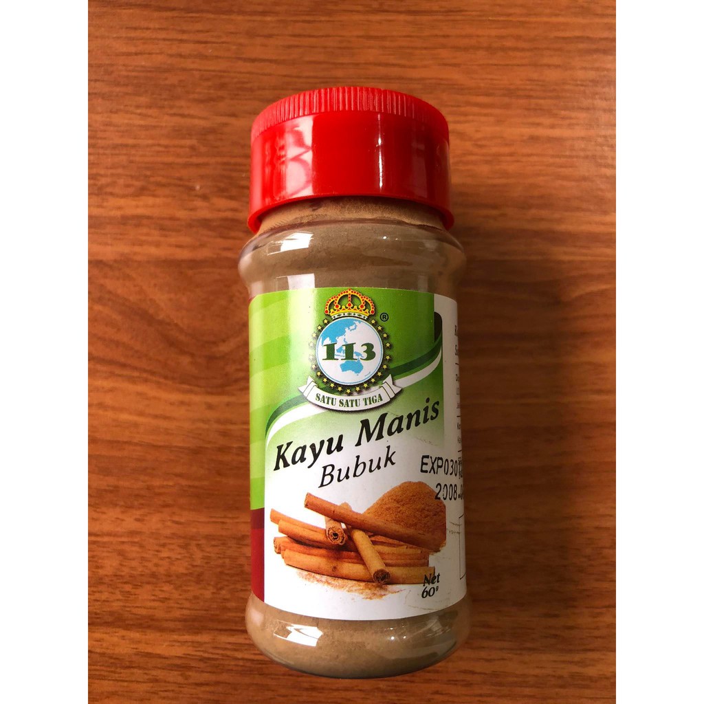 113 &quot;Satu Satu Tiga&quot; Kayu Manis Bubuk / Instant Cinnamon Powder 60grm