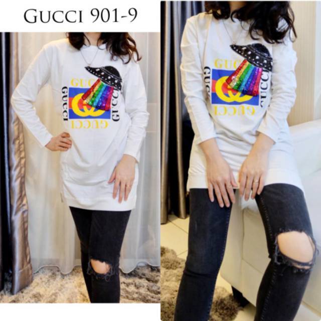 Kaos Tunik Import Gucci UFO