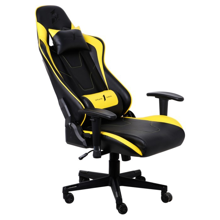 1STPLAYER GAMING CHAIR FK2 - BLACK YELLOW - Comfort - All Steel Skeleton - High Density Molded Foam