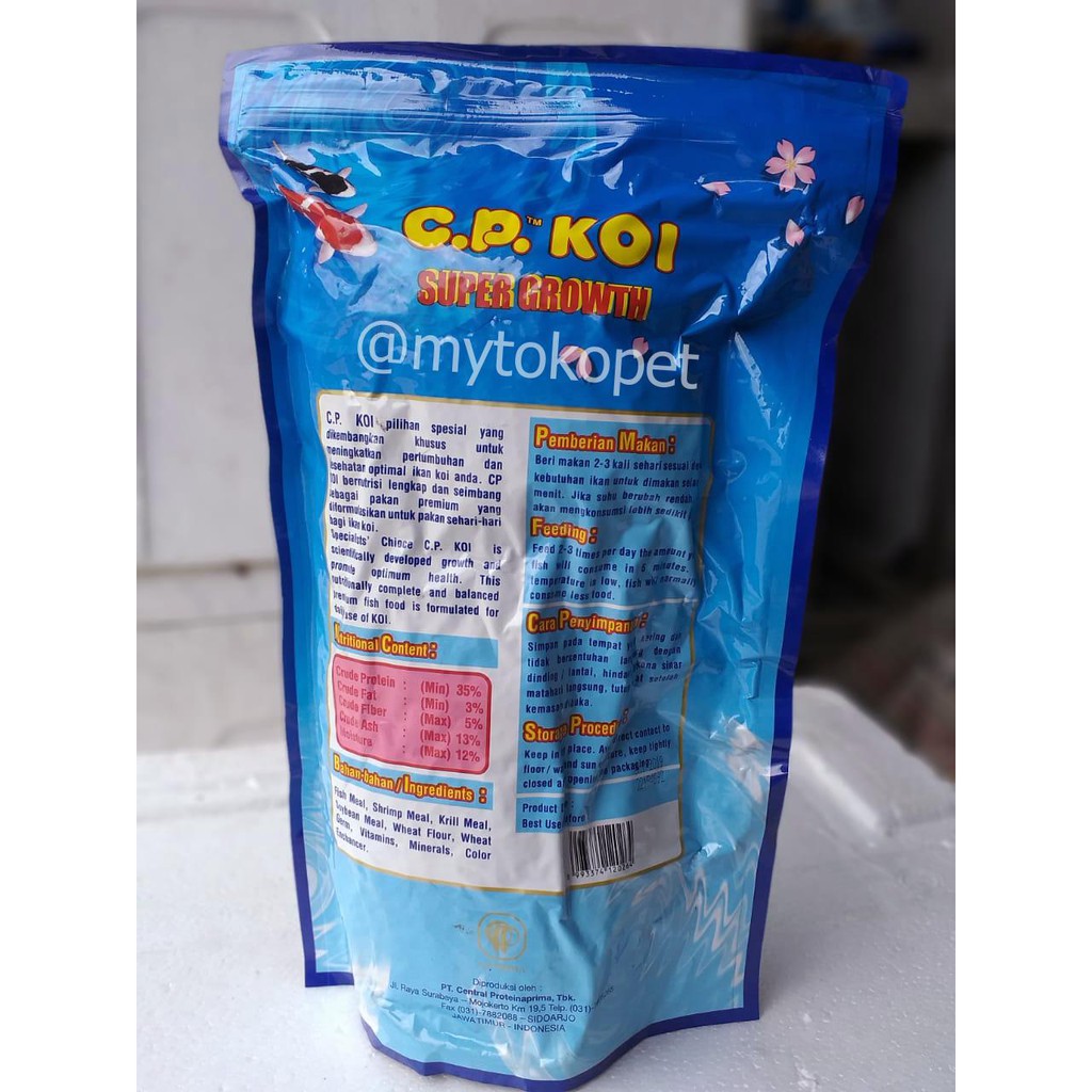 CP KOI Growth - Uk. S Pakan Ikan KOI Premium