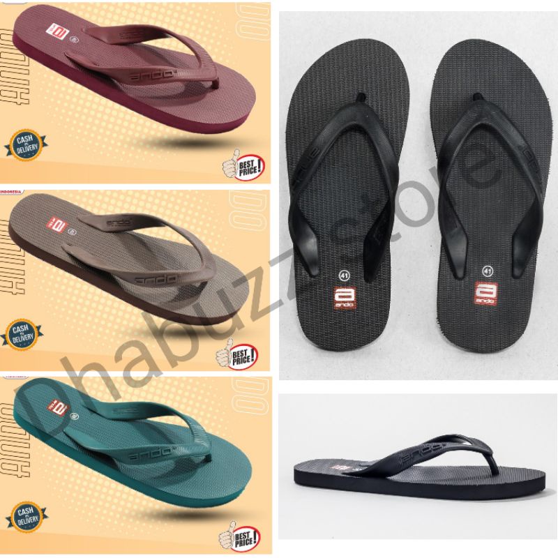 Sandal Jepit Hawaii Pria Dewasa - polos warna original ando