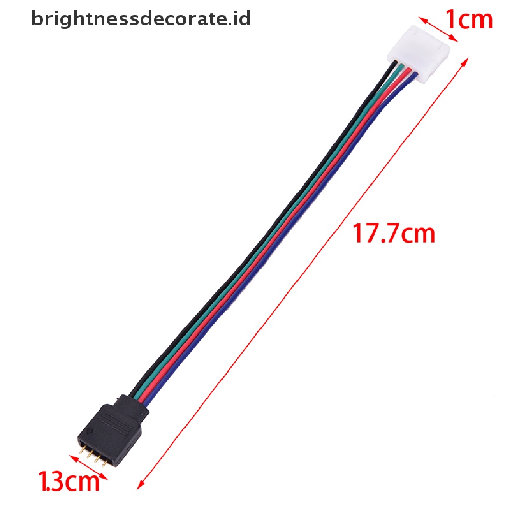 [birth] 10PCS 10mm 4 Pin Male Female PCB Connector Cable For RGB 5050 3528 LED Strip [ID]