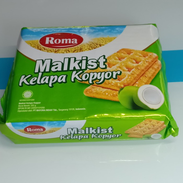 

Biskuit Roma Malkist Kelapa Kopyor 252gr