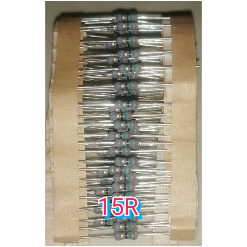 10.pcs RESISTOR 15. OHM. 1/4 WATT ORIGINAL JAPAN