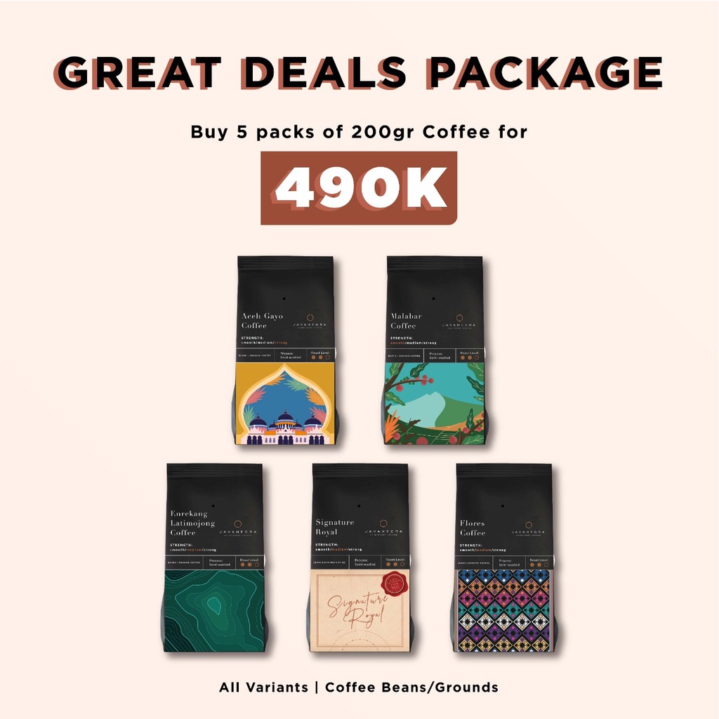 

5 Packs Coffee Ground / Beans