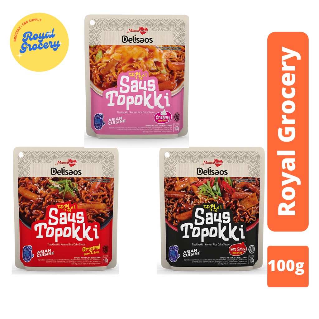 

MamaSuka Delisaos Bumbu Saus Topokki Tteokbokki Halal 100g