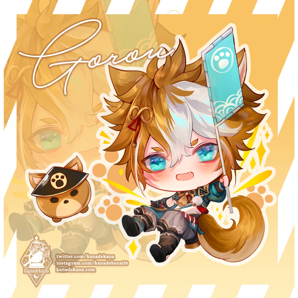 Genshin Impact Keychain & Sticker - Gorou