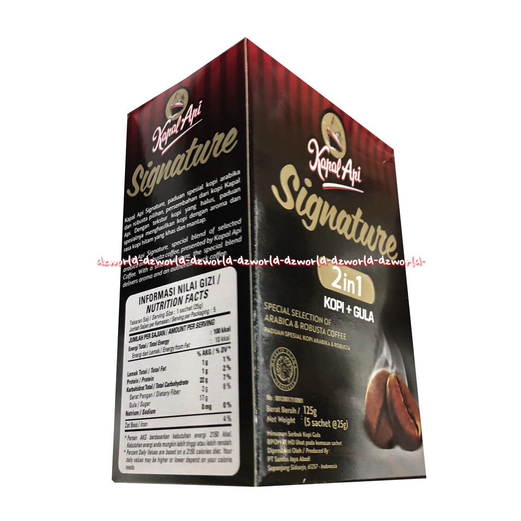 Kapal Api Signature 5sachet Arabica Robusta Coffee 2In1 Kopi Arabika Kopi Instan Saset Kapalapi Kopi Gula