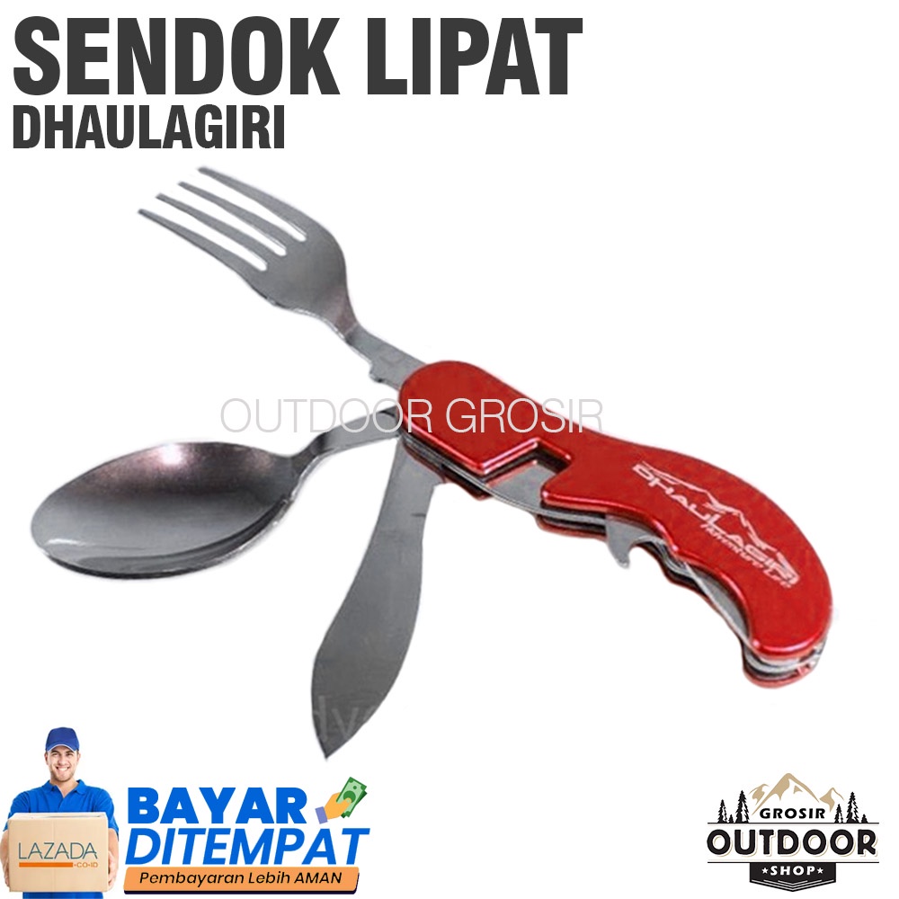 Sendok lipat multifungsi dhaulagiri - sendok lipat outdoor - sendok lipat camping