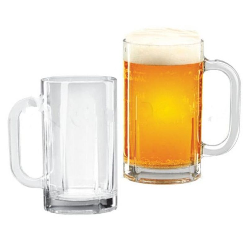 GELAS BEER UNIK KACA BELING BESAR | GELAS GAGANG ESTETIK CAFE HOTEL RESTO BAR | GELAS MONACO