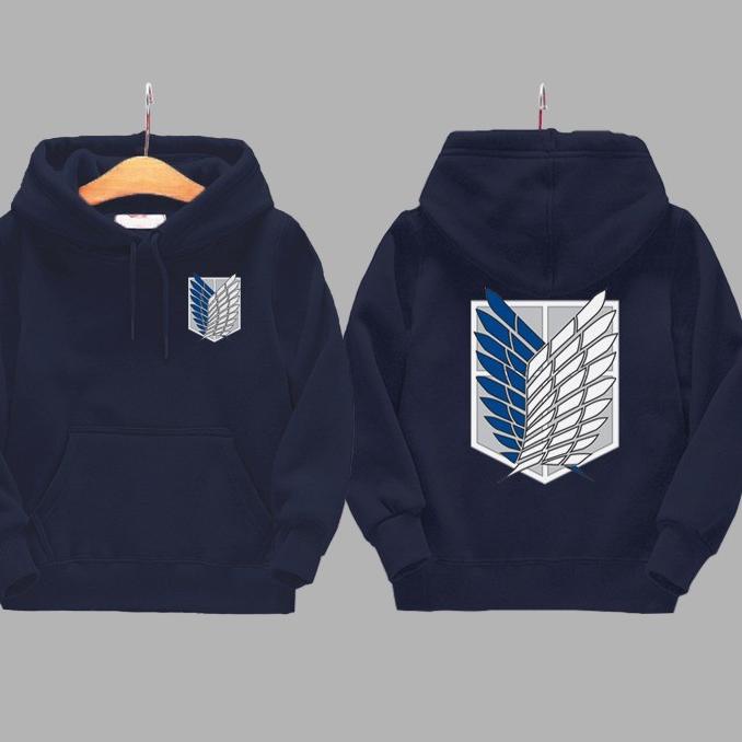 [KODE PRODUK DIRCQ6771] Sweater Hoodie Anime Jaket Pria/Wanita/Anak/Remaja Dewasa AOT Attack On Tita