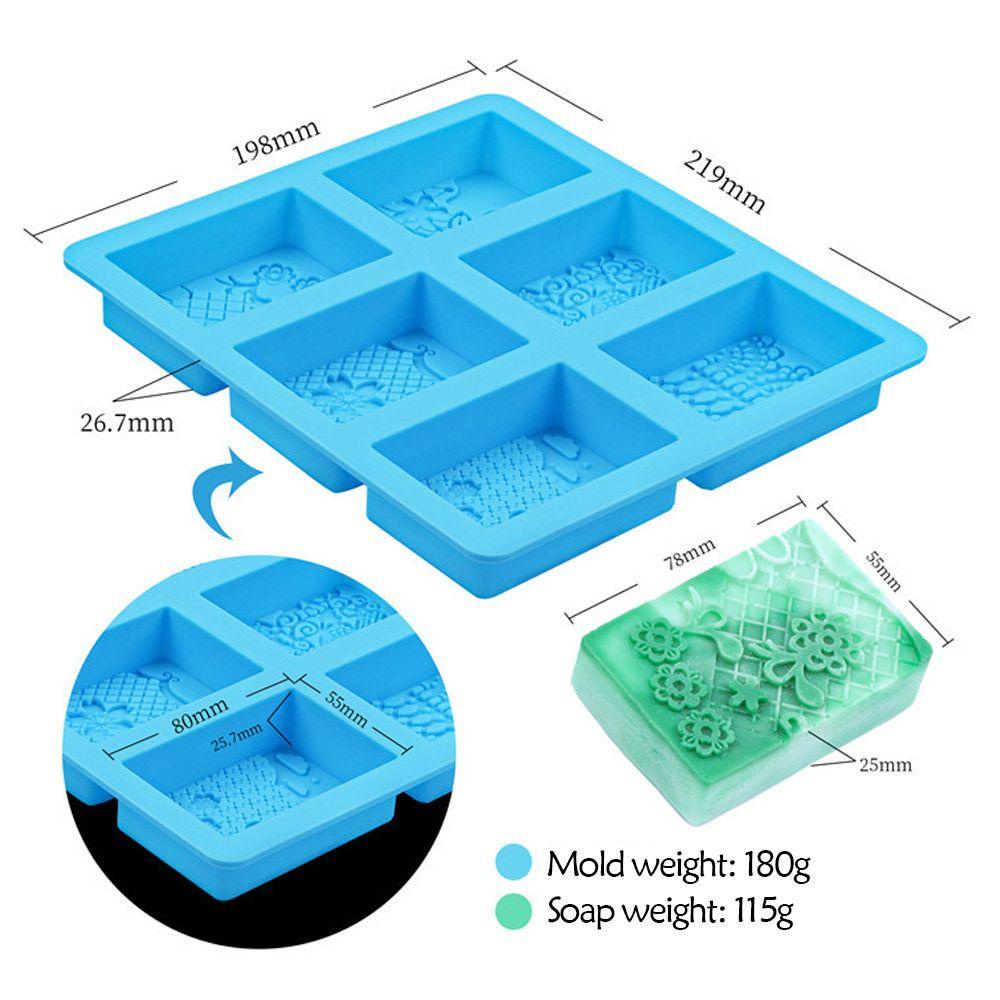 Preva Cetakan Sabun Silikon Dekorasi Rumah Multi-Fungsi 3D DIY Craft Handmade 6rongga Perlengkapan Sabun