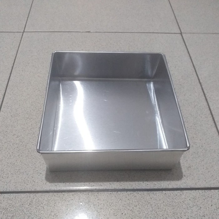 Loyang Kue Bolu Kotak/Persegi Aluminium | Variasi 18/20/22cm