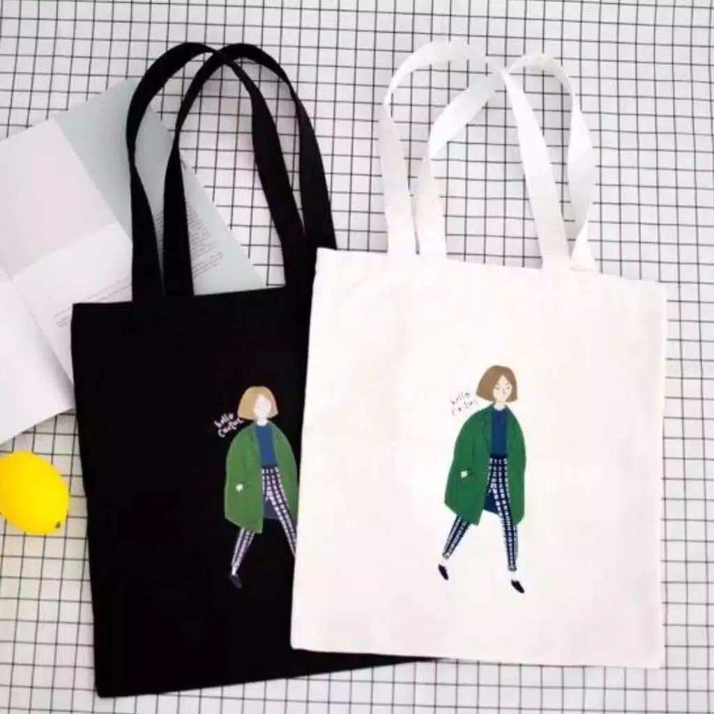 LOVI_ID - HELLO CACTUS Tas Tote Totebag Wanita GIRL SWAG