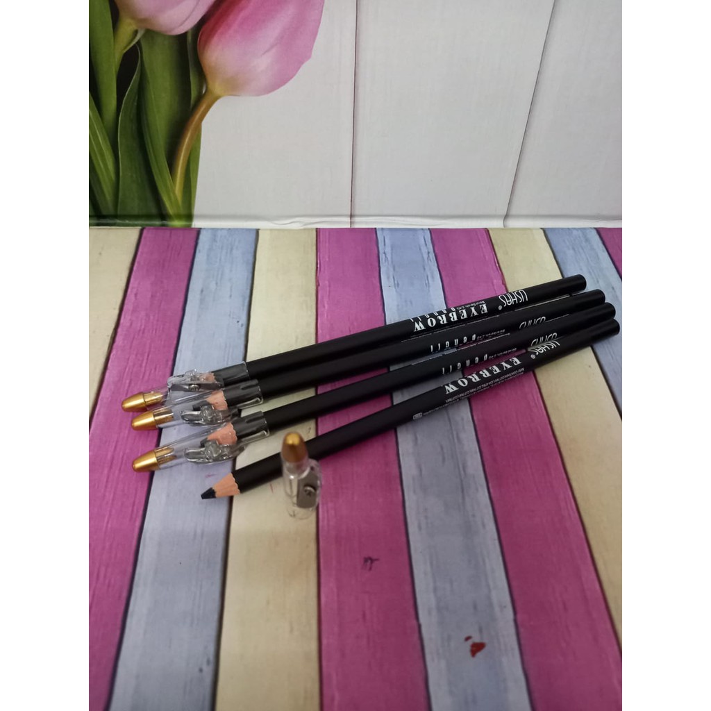 [ECER] EYEBROW/PENSIL ALIS USHAS PENSIL+RAUTAN HITAM - COKLAT