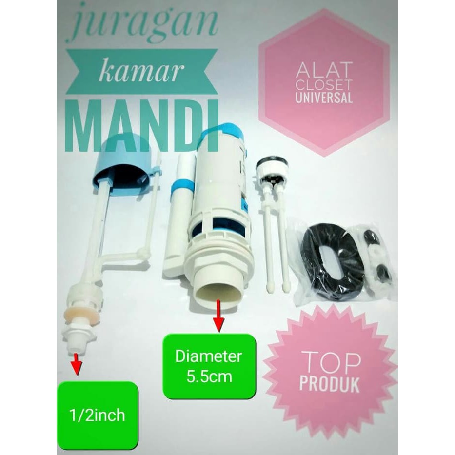 1set alat closet dual flush type all Ina toto dan amstard