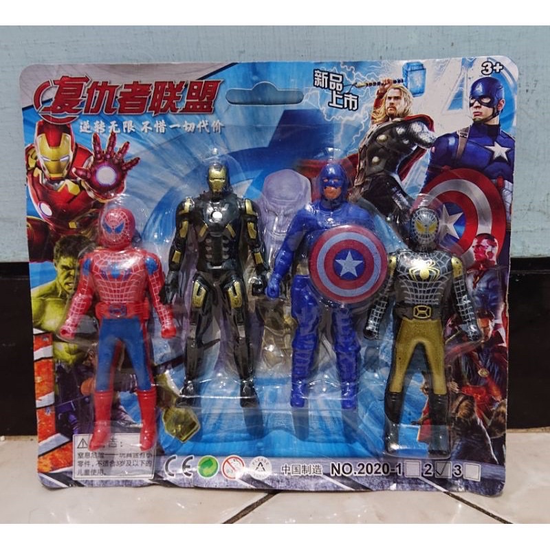 Mainan Super Hero Avengers mini isi 4 Pcs K 2020