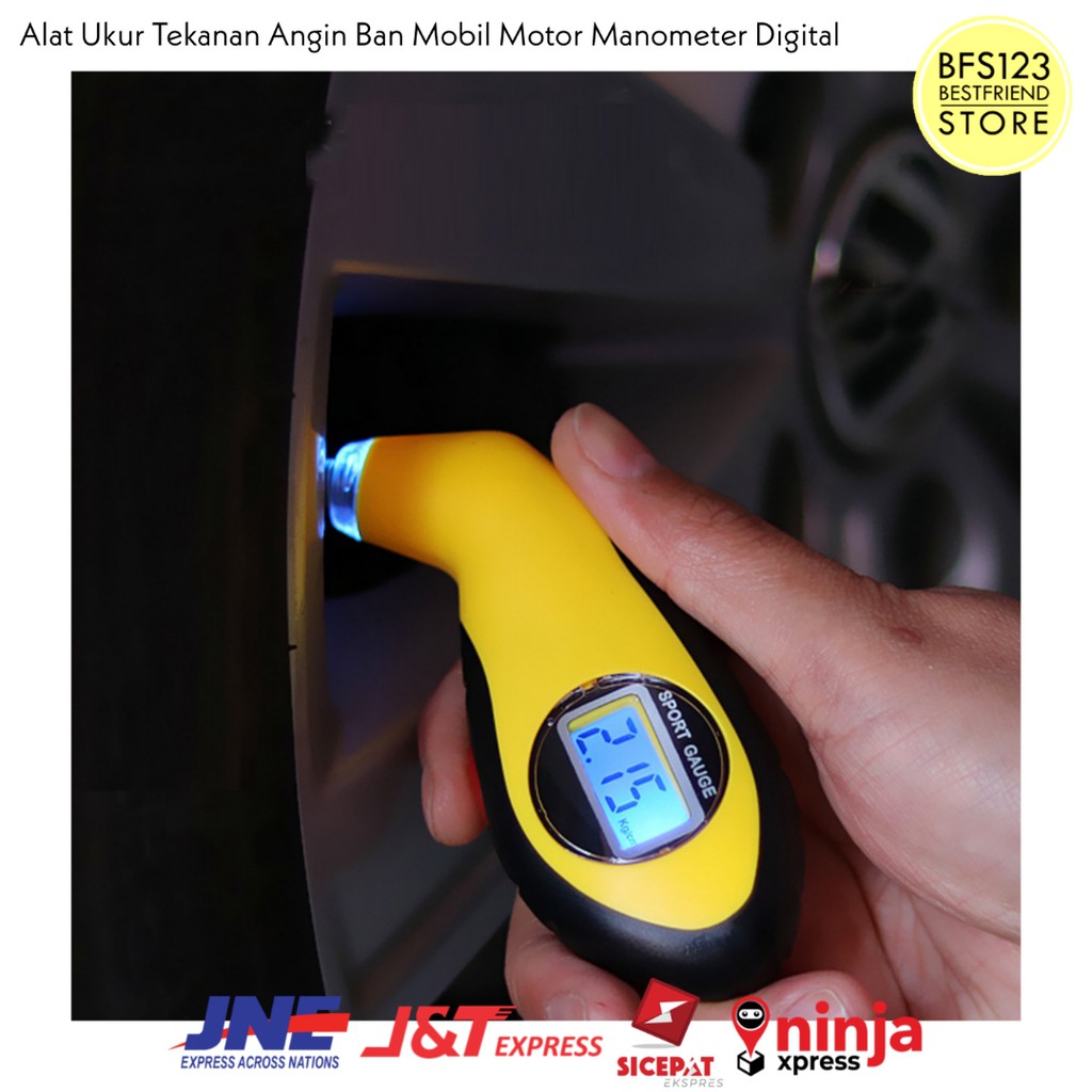 Alat Ukur Tekanan Angin Ban Mobil Motor Manometer Digital