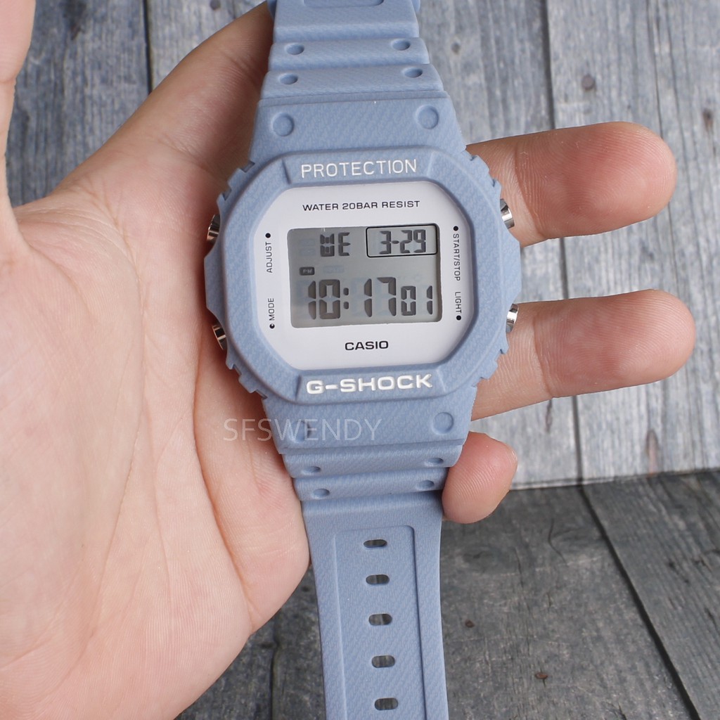 "" PALING LAKU "" G Shock Casio DW5600 GLS5600 Motif Jeans Denim kotak Jam tangan digital pria