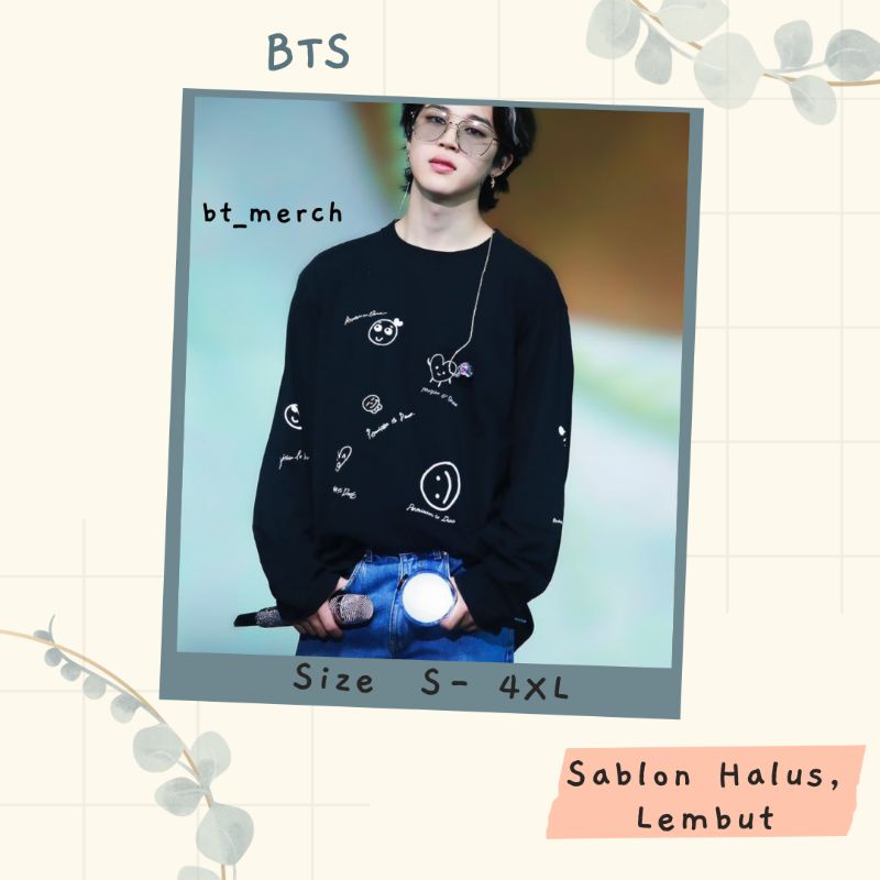 Outfitidols - Kaos Jimin B.T.S PTD on stage lengan panjang