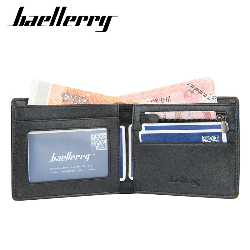 BAELLERRY D1869 Dompet Pria Bahan Kulit PU Leather Premium WATCHKITE WKOS