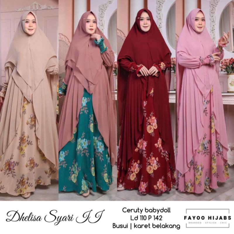 Pakaian wanita Dhelisa Syar'i JJ