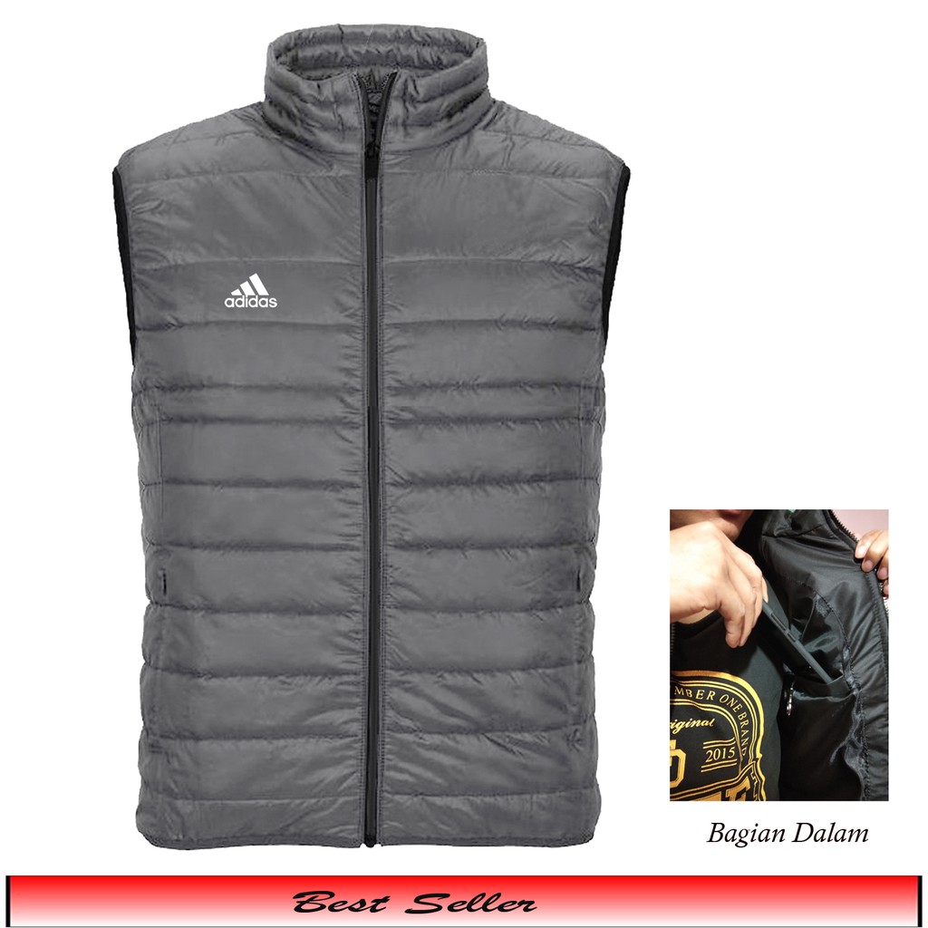 Rompi Hiking Pria terbaru best seller / Rompi tebal parasut logo ADIDAS bordir / Rompi waterproof