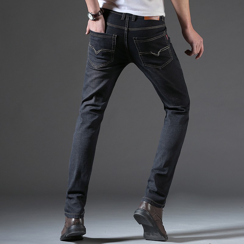 CELANA JEANS PRIA straight/standar  panjang jeans Biru dan hitam big size 28-36 kode 021