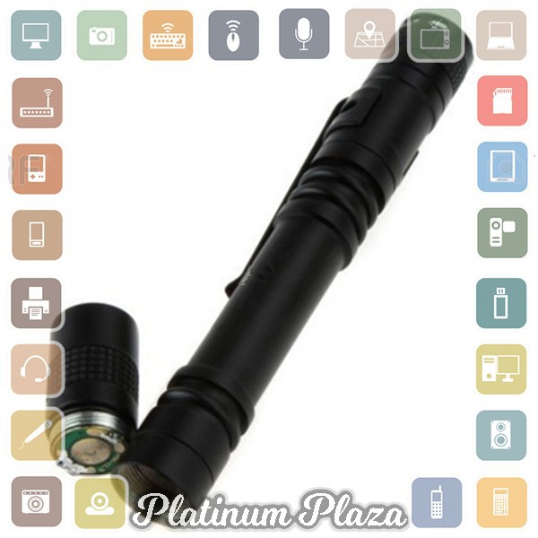 TaffLED Senter Camping Flashlight Cree Q5 600 Lumens - SE-A02 - Black`6EFP0Q-