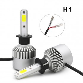 HLXG Lampu Mobil LED COB Headlight 8000LM H1 S2 Chip 2 PCS - Silver